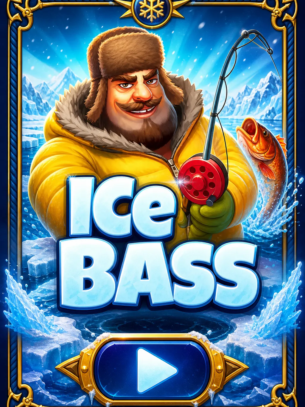 Ice Bass demo screen showing virtual play money balance